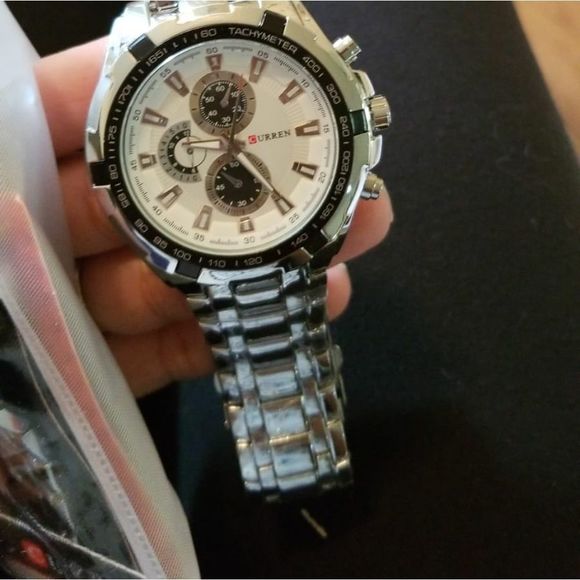 SILVER TOP QUALITY MEN BRAND NEW WATCH - Picture 4 of 7